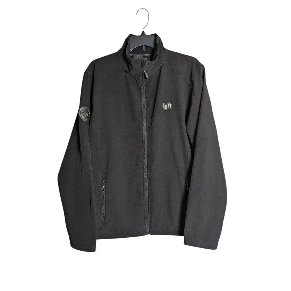 Lyft 1K Rides Softshell Jacket Men's L  Fleece Lined Black